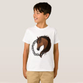 Keltisch bruin paard geel t-shirt (Voorkant volledig)
