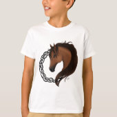 Keltisch bruin paard geel t-shirt (Voorkant)