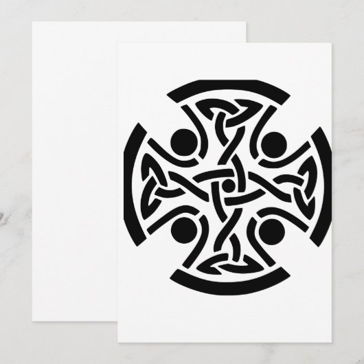 Keltisch christelijk kruis  kaart (Voorkant / Achterkant)