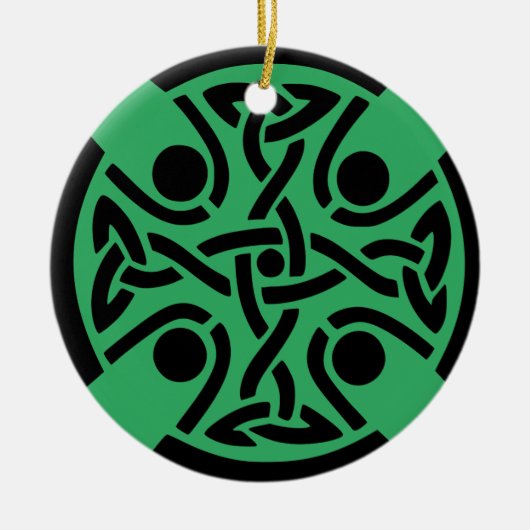 Keltisch Christelijk kruis Keramisch Ornament (Voorkant)