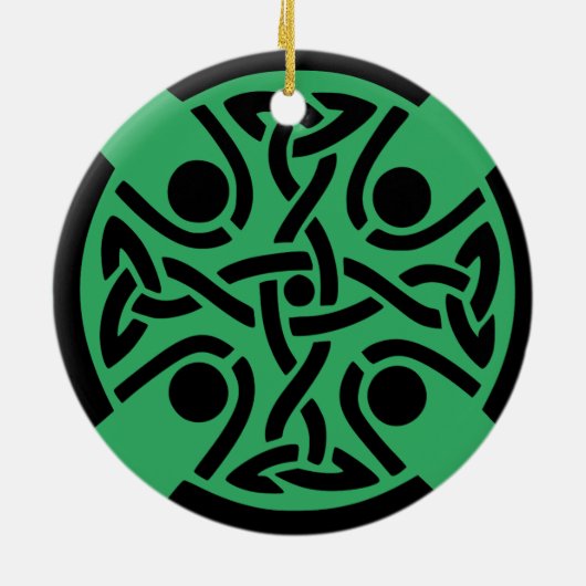 Keltisch Christelijk kruis Keramisch Ornament (Achterkant)