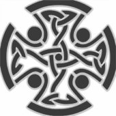 Keltisch Christelijk kruis Sticker (Voorkant)