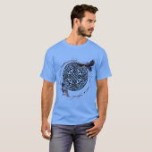 Keltisch design met krans en raven t-shirt (Voorkant volledig)