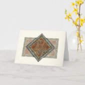 Keltisch doorweef het Wenskaart van het Comité Kaart (Gele Bloem)