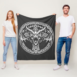 Keltisch drakenembleem van BurnsInHell Fleece Deken