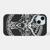Keltisch drakenembleem van BurnsInHell iPhone 15 Case (Achterkant horizontaal)