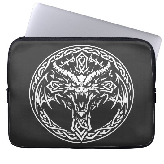 Keltisch drakenembleem van BurnsInHell Laptop Sleeve (Voorkant)