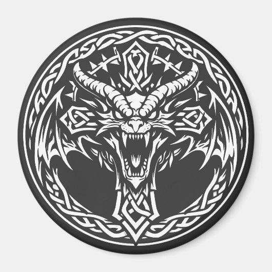 Keltisch drakenembleem van BurnsInHell Magneet (Voorkant)