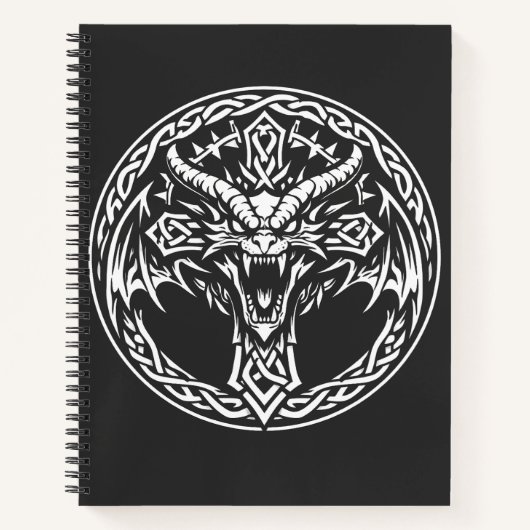 Keltisch drakenembleem van BurnsInHell Notitieboek (Voorkant)