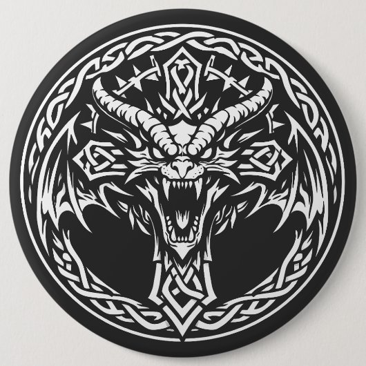 Keltisch drakenembleem van BurnsInHell Ronde Button 6,0 Cm (Voorkant)