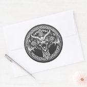 Keltisch drakenembleem van BurnsInHell Ronde Sticker (Envelop)