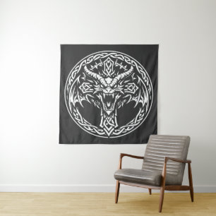 Keltisch drakenembleem van BurnsInHell Wandkleed