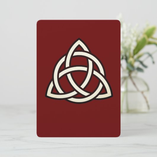 Keltisch drie-eenheidsknoop Triquetra symbool (Staand voorkant)