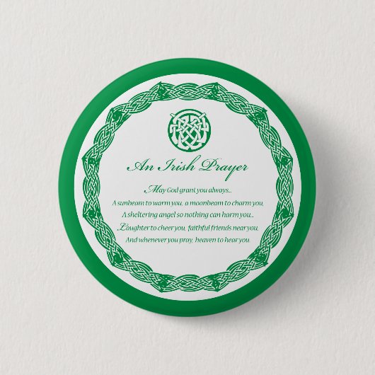 Keltisch gebed St. Patrick's Day Ronde Button 5,7 Cm (Voorkant)