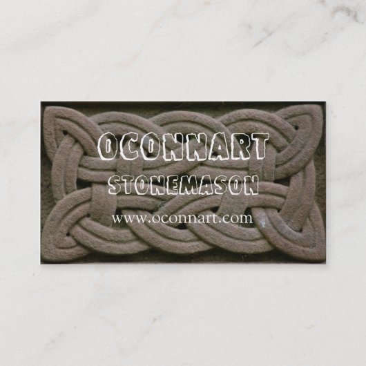 Keltisch gesneden knotwerk visitekaartje (Voorkant)