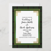 Keltisch groen goud geruit Schotse ruit wit Ierse  Kaart (Voorkant)