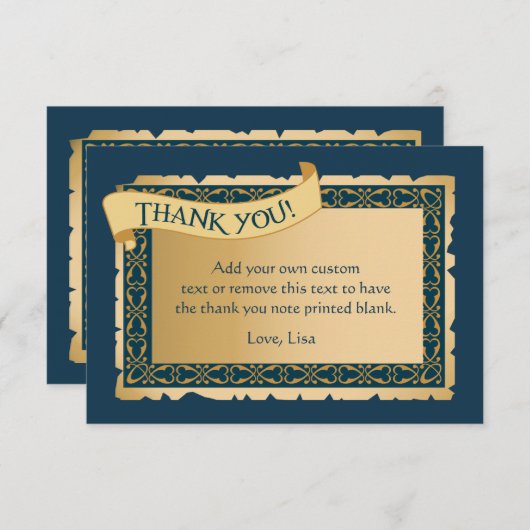 Keltisch Groen | Hartelijk dank Bedankkaart (Voorkant / Achterkant)