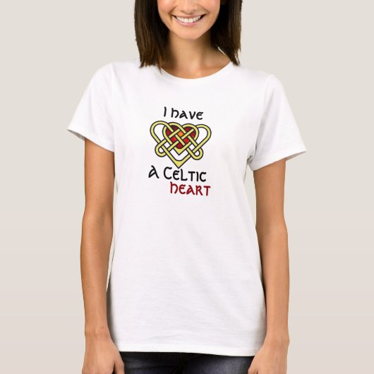 Keltisch hart, braide celtische knoop/groot celtis t-shirt (Voorkant)