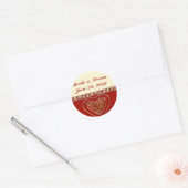 Keltisch hart bruiloft set ronde sticker (Envelop)