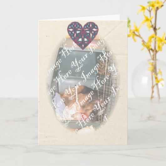 Keltisch hart frame kaart 2 (Gele Bloem)