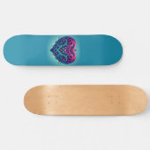 Keltisch hart met blauw gras persoonlijk skateboard (Horizontaal)