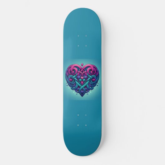 Keltisch hart met blauw gras persoonlijk skateboard (Voorkant)