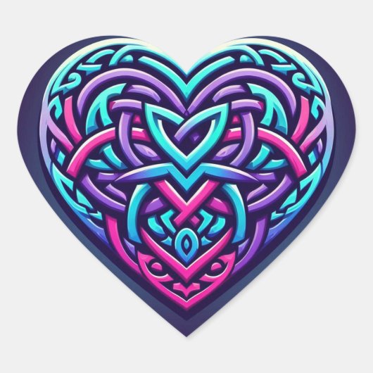 Keltisch hart met blauwe achtergrond sticker (Voorkant)