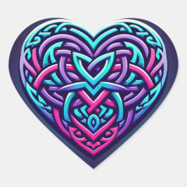 Keltisch hart met blauwe achtergrond sticker
