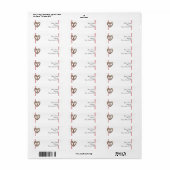 Keltisch hart met een rode roos etiket (Full Sheet)