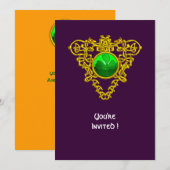 KELTISCH HART MET KLAVER ST. PATRICK'S DAY FEESTJE KAART (Voorkant / Achterkant)