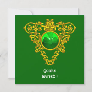 KELTISCH HART MET KLAVER ST. PATRICK'S DAY FEESTJE KAART