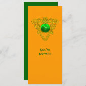 KELTISCH HART MET KLAVER ST. PATRICK'S DAY FEESTJE KAART (Voorkant / Achterkant)