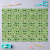 Keltisch Iers Groen en Goud  Patroon 2 Tissuepapier (Craft)