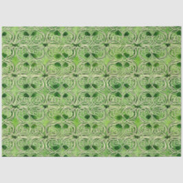 Keltisch Iers Groen en Goud  Patroon 2 Tissuepapier