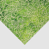 Keltisch Iers Groen en Goud Patroon 3 Tissuepapier (Detail)