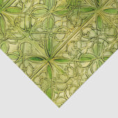 Keltisch Iers Groen en Goud  Patroon 4 Tissuepapier (Detail)