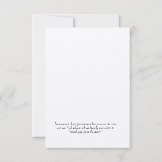 Keltisch/Iers hart voelde dank u Bedankkaart (Achterkant)