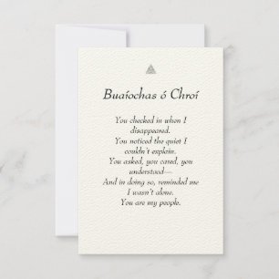 Keltisch/Iers hart voelde dank u Bedankkaart