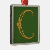 Keltisch Initiaal C Metalen Ornament (Rechts)