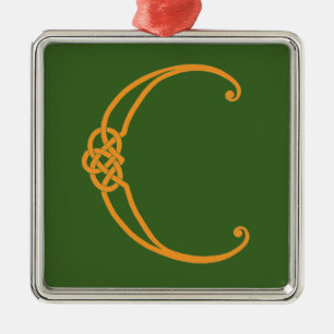 Keltisch Initiaal C Metalen Ornament