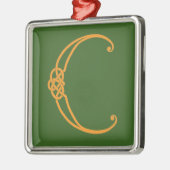 Keltisch Initiaal C Metalen Ornament (Links)