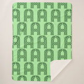 Keltisch Initiaal letter B Keltische knoop Sherpa Deken (Voorkant)