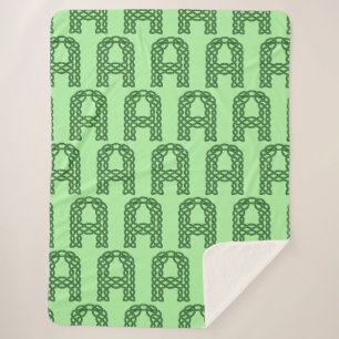 Keltisch Initiaal letter B Keltische knoop Sherpa Deken