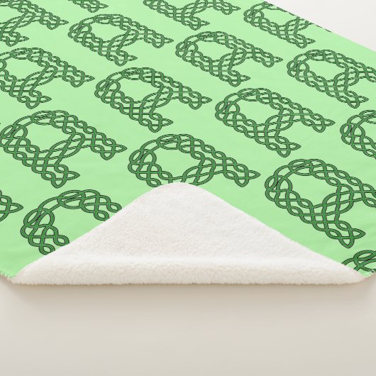 Keltisch Initiaal letter B Keltische knoop Sherpa Deken (3/4)