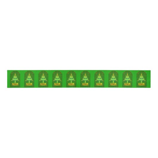 Keltisch kerstboomribbon grosgrain lint (Voorkant)