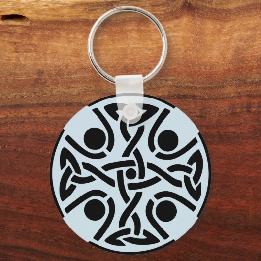 Keltisch knoopontwerp Fundamentele ronde KeyChain (Voorkant)