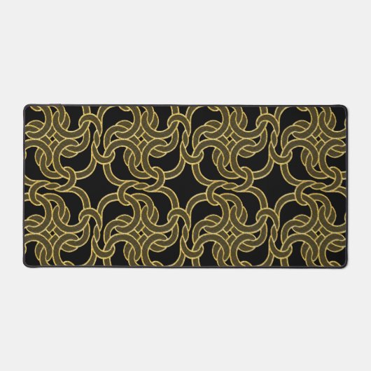 Keltisch knooppatroon Elegant Classy Zwart & Goud Bureaumat (Voorkant)