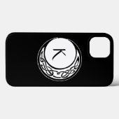 Keltisch Knoopwerk Maan Cirkel Monogram Zwarte Wit Case-Mate iPhone Case (Achterkant (horizontaal))