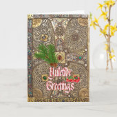 Keltisch knoopwerk verlicht manuscript kaart (Gele Bloem)