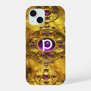 KELTISCH KRIGERSCHILD PAARS AMETHYST EDELSTEEN MON iPhone 15 CASE